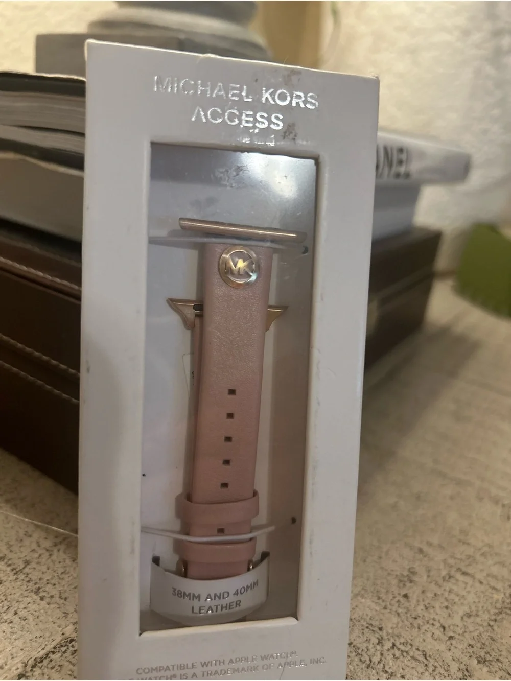 Michael Kors Pink Leather Replacement Smartwatch Band NWT